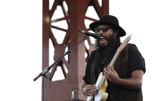 Corey Medina at the Water Is Life concert in Duluth