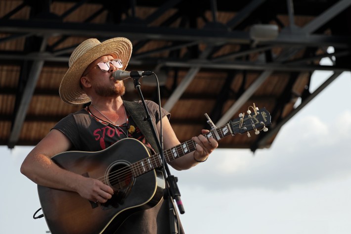 David Huckfelt at the Water Is Life concert in Duluth