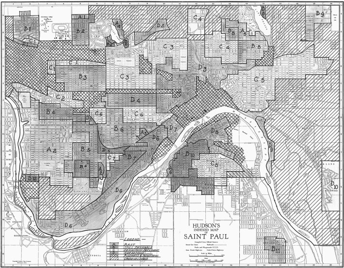 St Paul Minnesota City Street Map Black and White Series Mixed