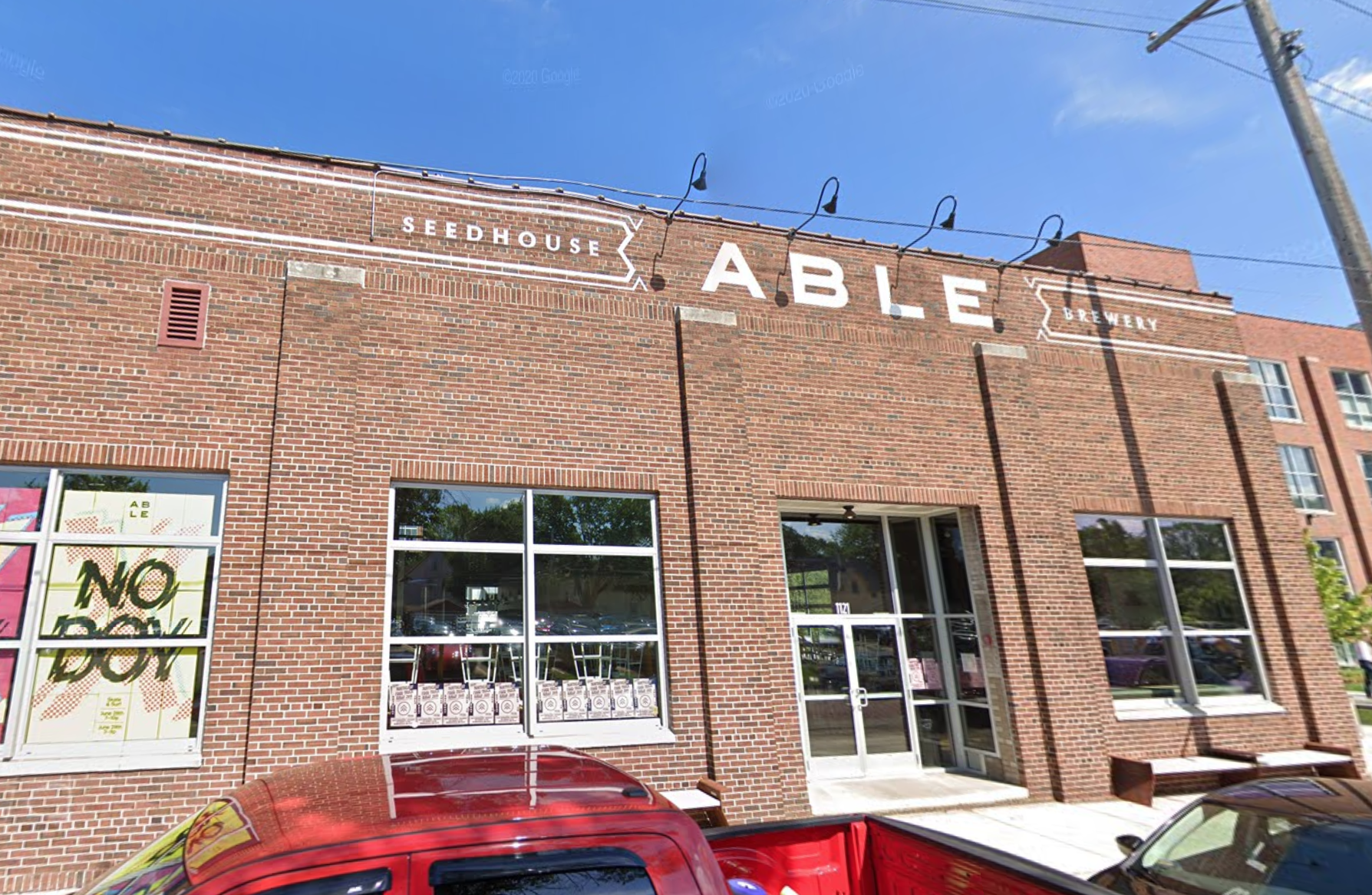 the outside of able's building on quincy street in NE