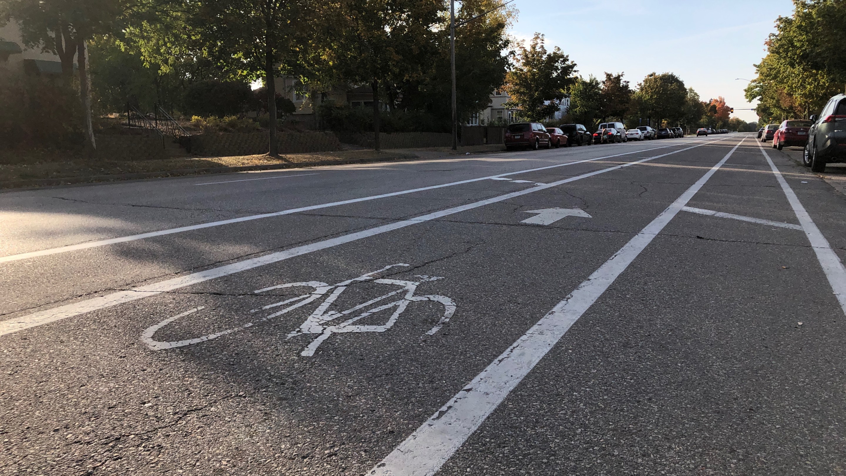 the bike lane on portland ave