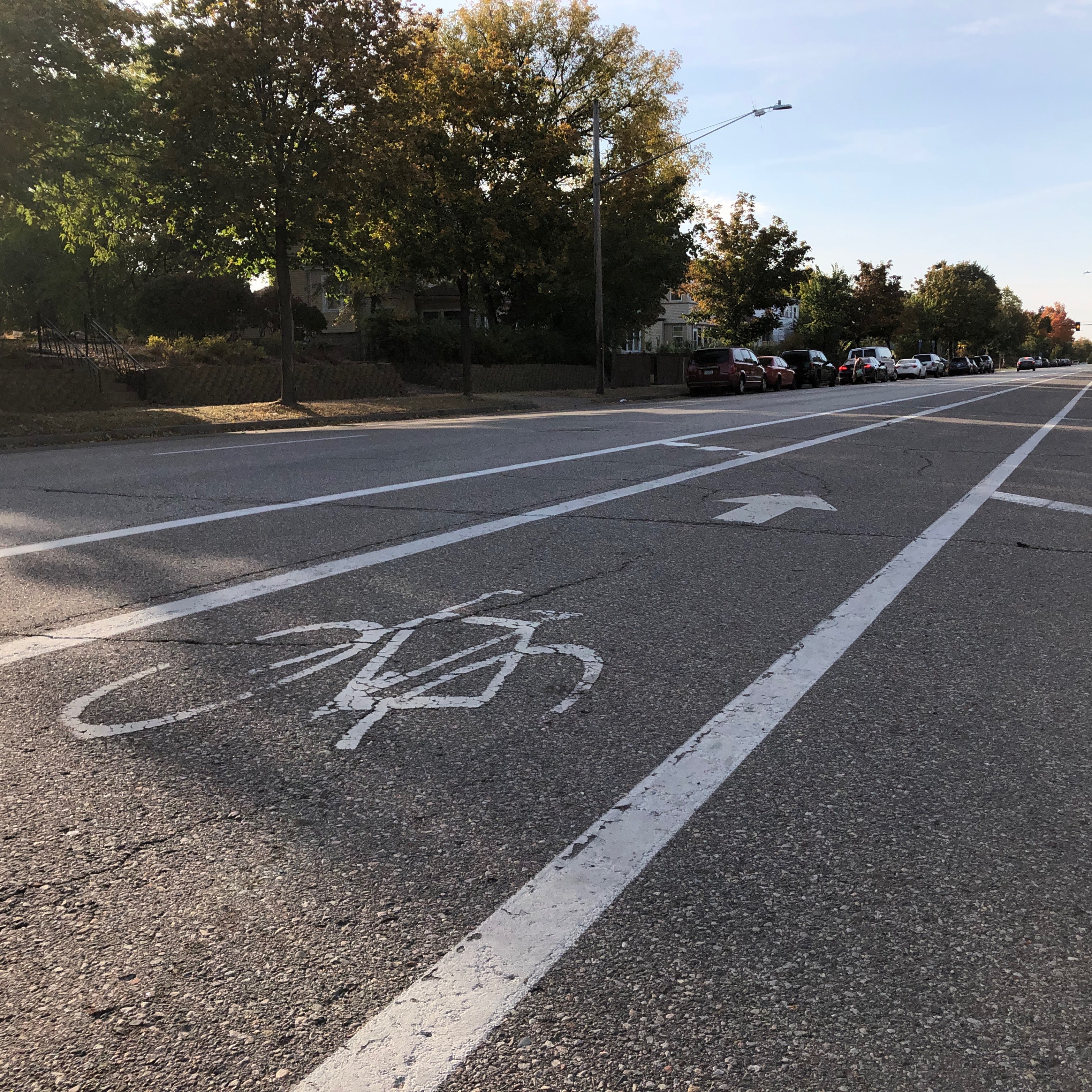 the bike lane on portland ave