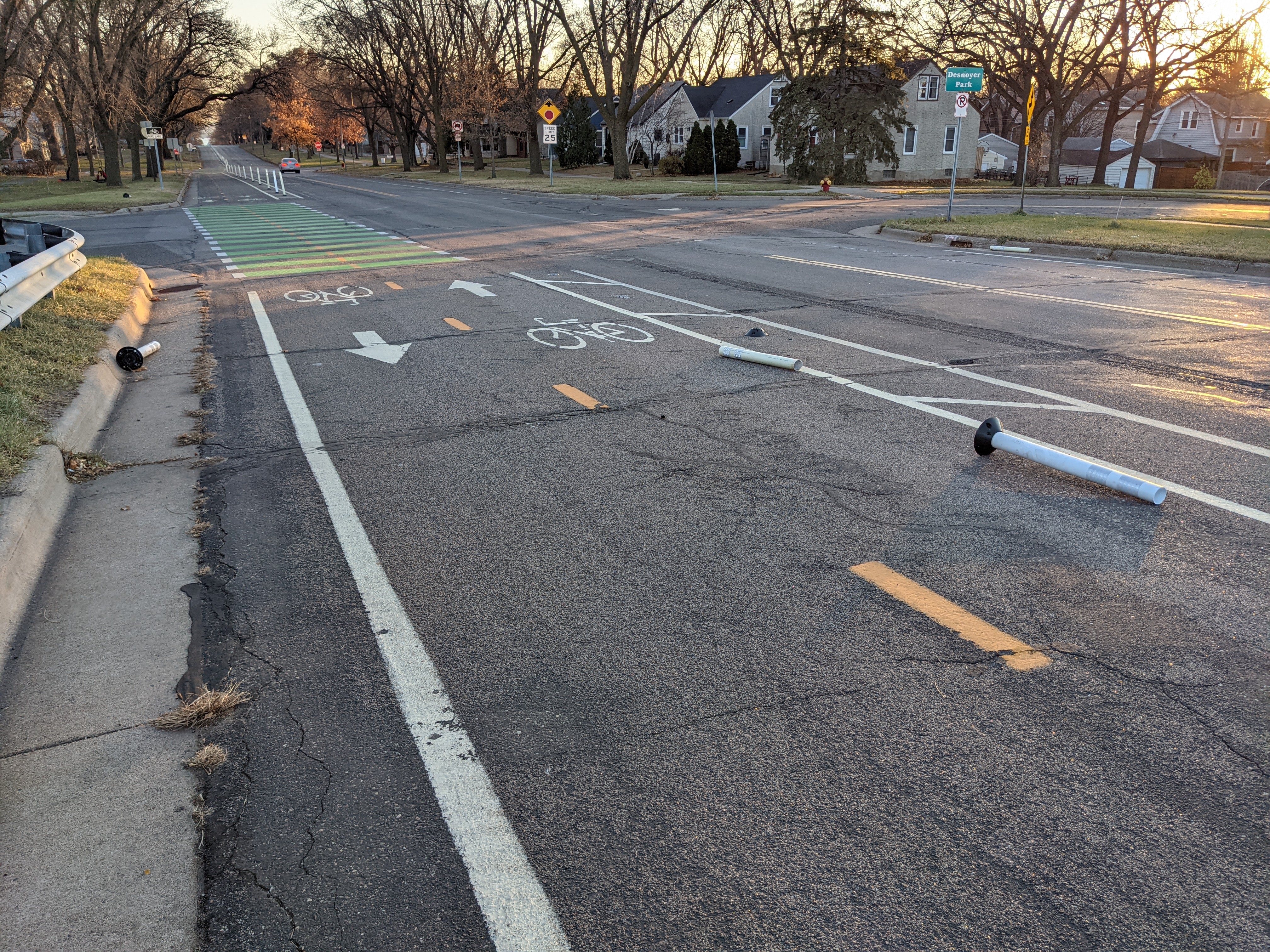 Pedestrian and Bicycle Safety Islands :: Minneapolis Street Guide