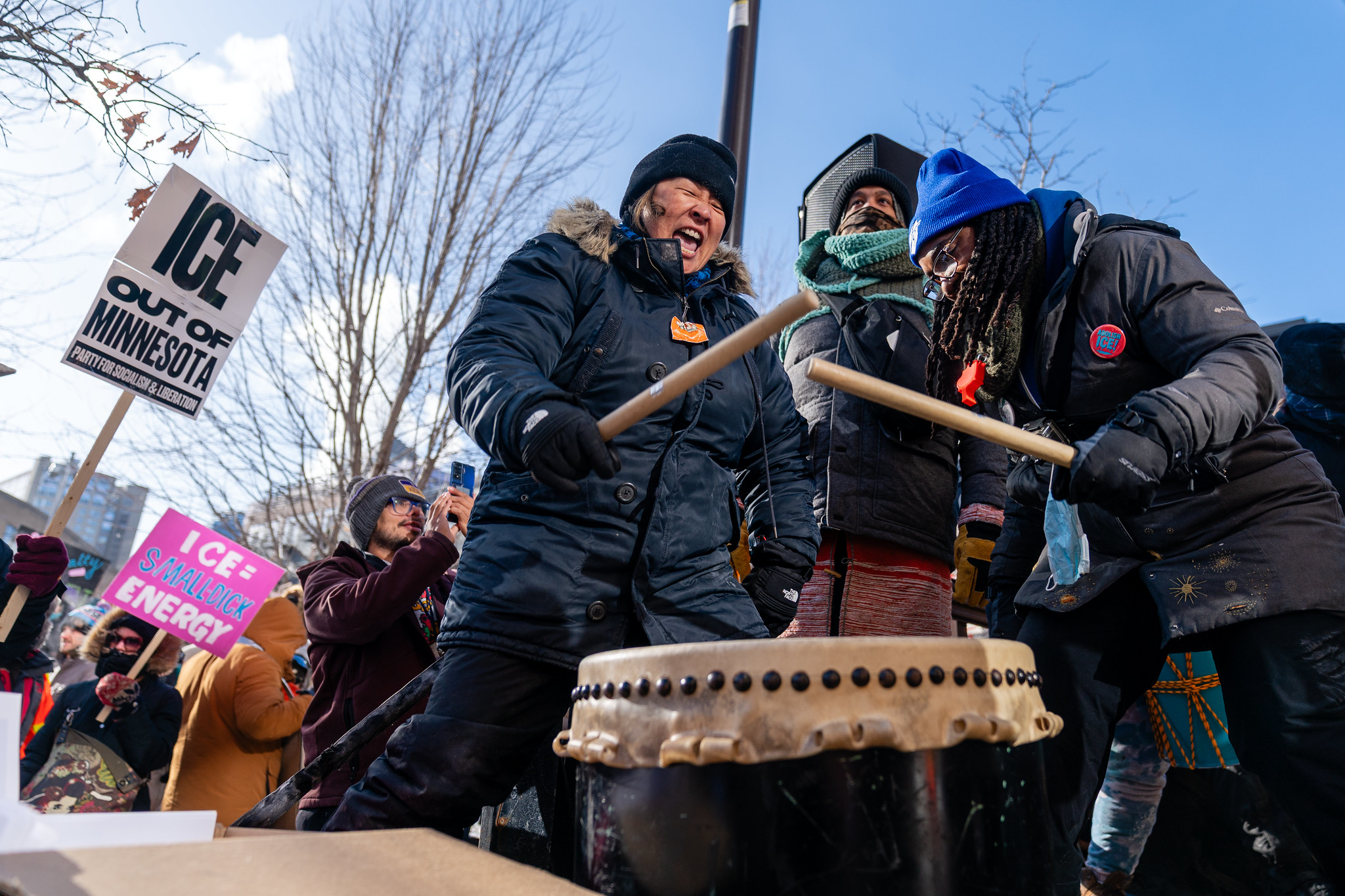 Anti-ICE Ice Fishing, Subzero Marches, and Art Sled Activism: A Winter of Protest in the Twin Cities