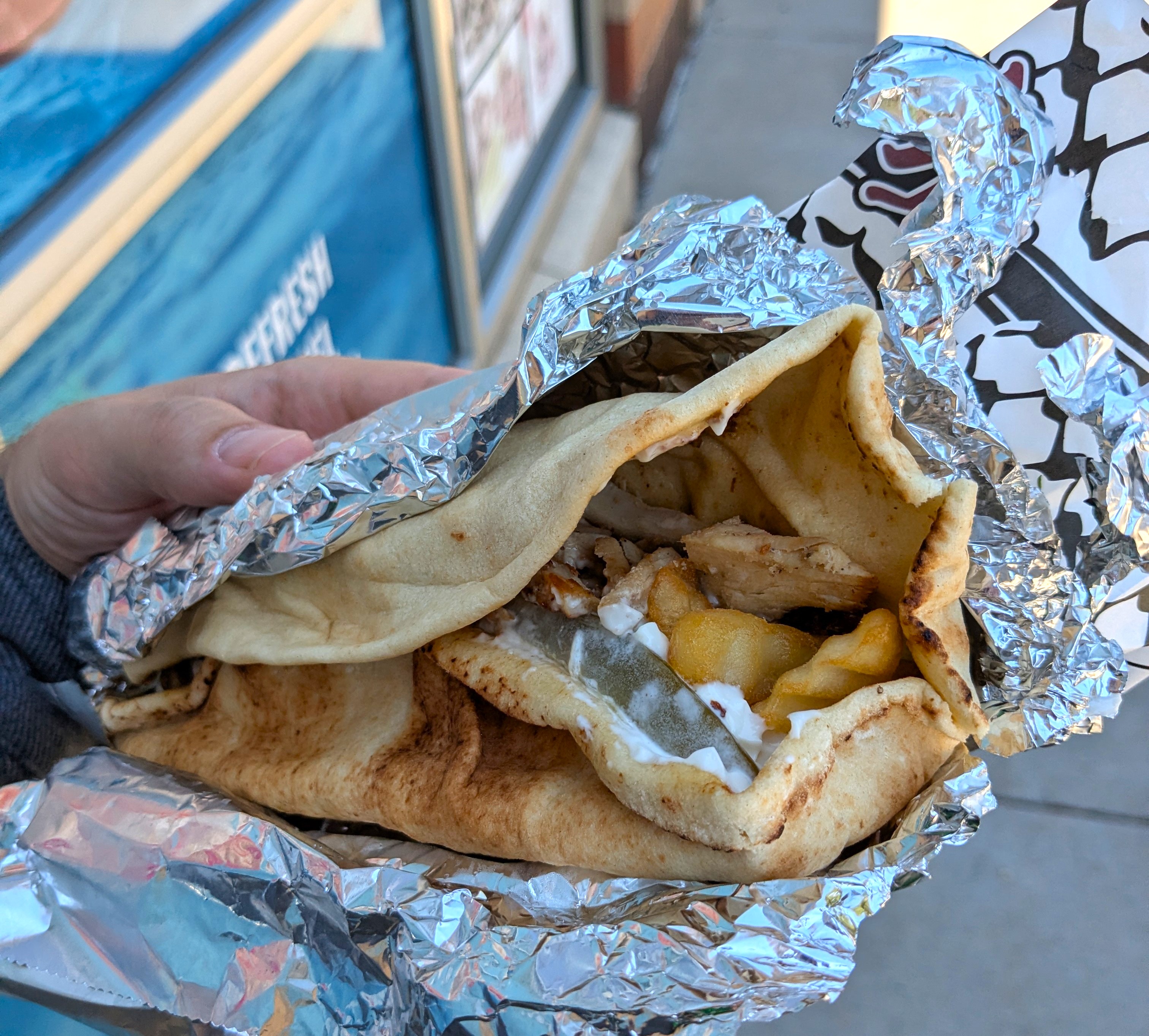 Best Budget Bites: $9.99 Chicken Shawarma Sandwich at Wally's Falafel & Hummus